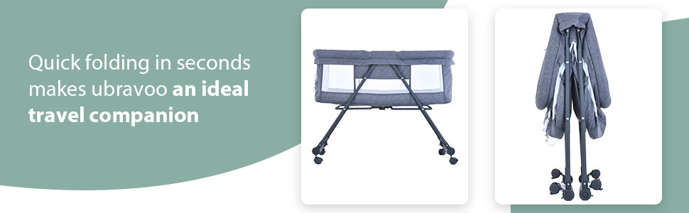 Lit de voyage bébé pliable avec matelas et roulettes silencieuses - cododo XYT-001