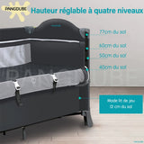 Lit bébé multifonction 0-6 ans - berceuse table à langer berceau pliant installation libre