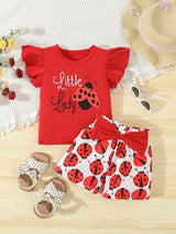 Ensemble 2 pièces bébé fille Bouni — T-shirt coccinelle et short