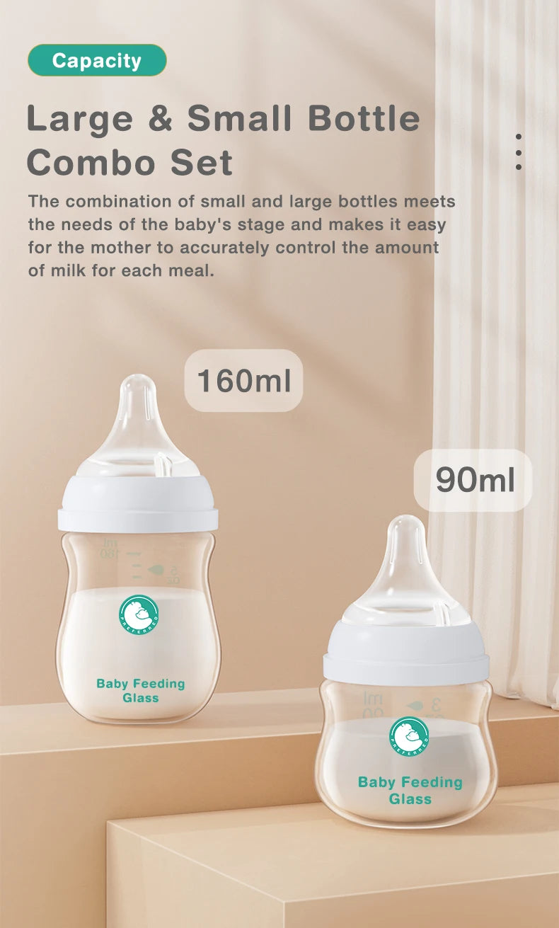 Biberon verre MAMIJOY nouveau-né anti-flatulences BPA Free
