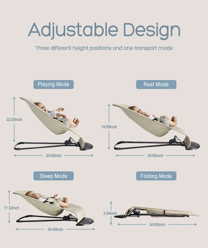 Balancelle bébé électrique automatique - chaise oscillante 5 points avec télécommande