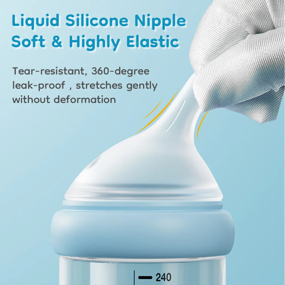 Biberon verre incliné MAMIJOY Mybooni — Forme sein 90 ml 160 ml 240 ml anti-colique