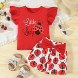 Ensemble 2 pièces bébé fille Bouni — T-shirt coccinelle et short