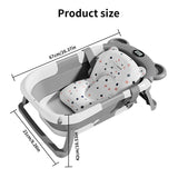 Baignoire bébé pliable Mybooni — Thermomètre intégré tapis antidérapant 0-15M