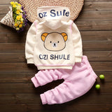 Ensemble sweat à capuche + pantalon bébé garçon/fille - tenue chaude automne-hiver nouveau-né