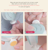 Lime à ongles électrique bébé cartoon - kit manucure pédicure nouveau-né outil soin enfant adulte