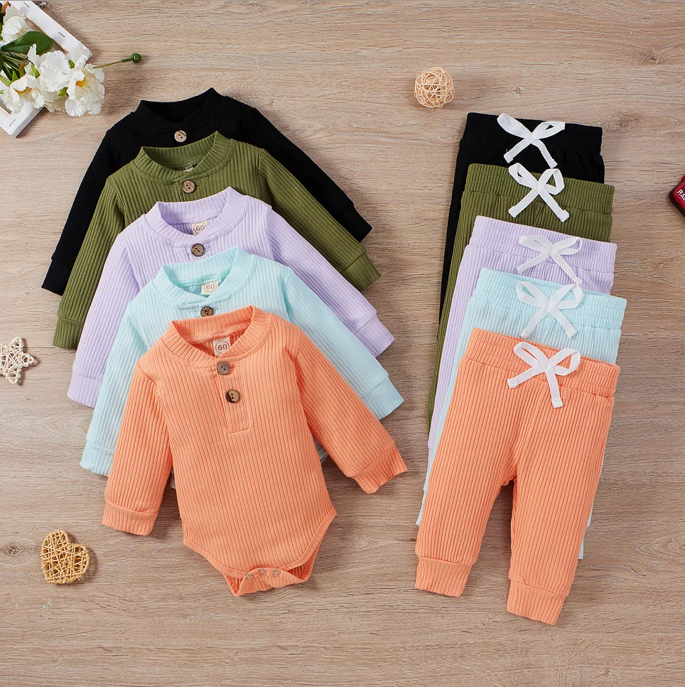 Ensemble 2 pièces bébé Mybooni — Body et pantalon élastique nouveau-né