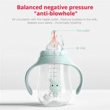 Biberon tasse bébé large calibre bille anti-gravité - double usage lait eau sans BPA
