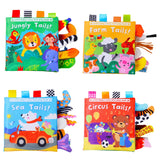 Livre tissu animaux queue bébé Mybooni — Jouet cognitif 0-12M