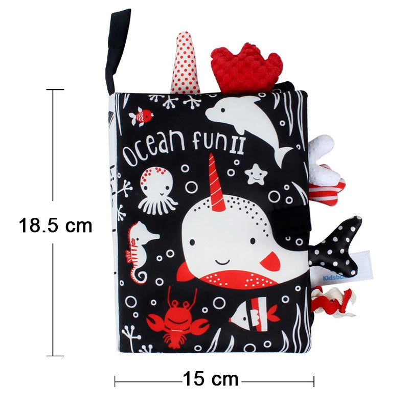 Livre tissu animaux queue bébé Mybooni — Jouet cognitif 0-12M