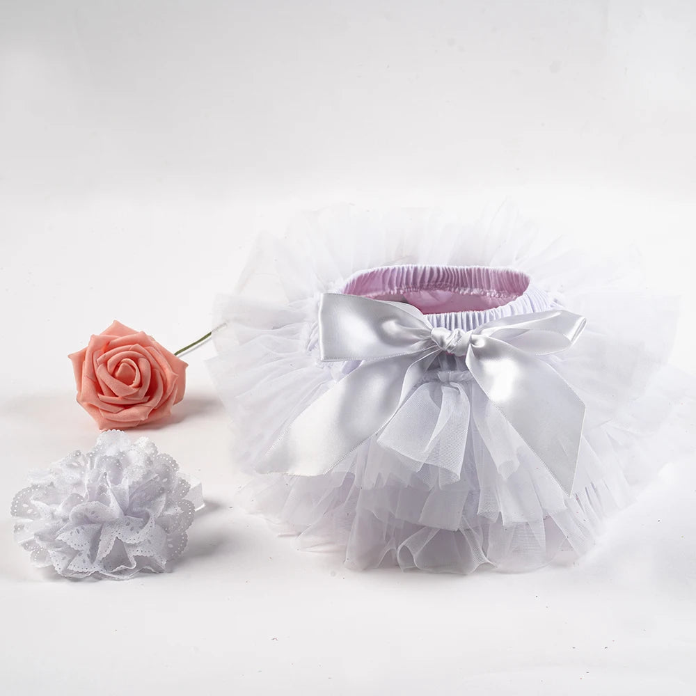 Ensemble tutu tulle bébé fille avec bandeau - culotte Rainbow 2 pièces