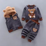 Ensemble sweat à capuche + pantalon bébé garçon/fille - tenue chaude automne-hiver nouveau-né