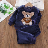 Ensemble sweat à capuche + pantalon bébé garçon/fille - tenue chaude automne-hiver nouveau-né