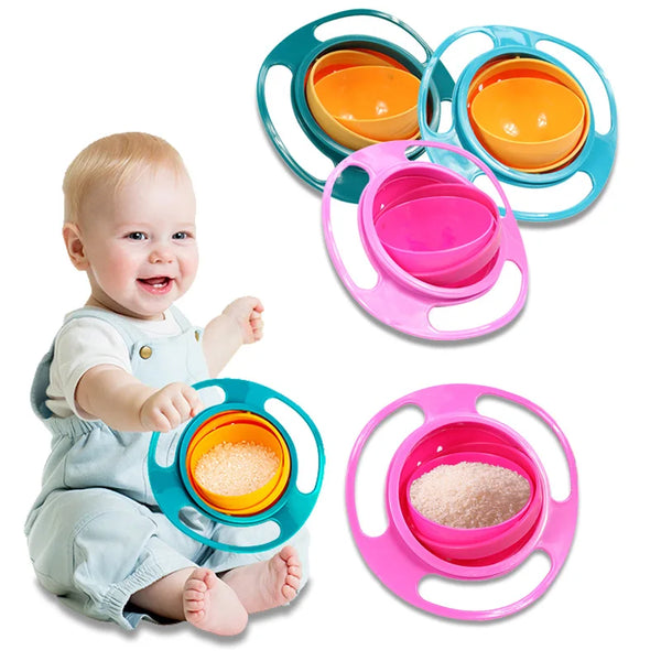 Bol gyroscopique bébé Mybooni — Bol rotatif 360° anti-déversement enfant