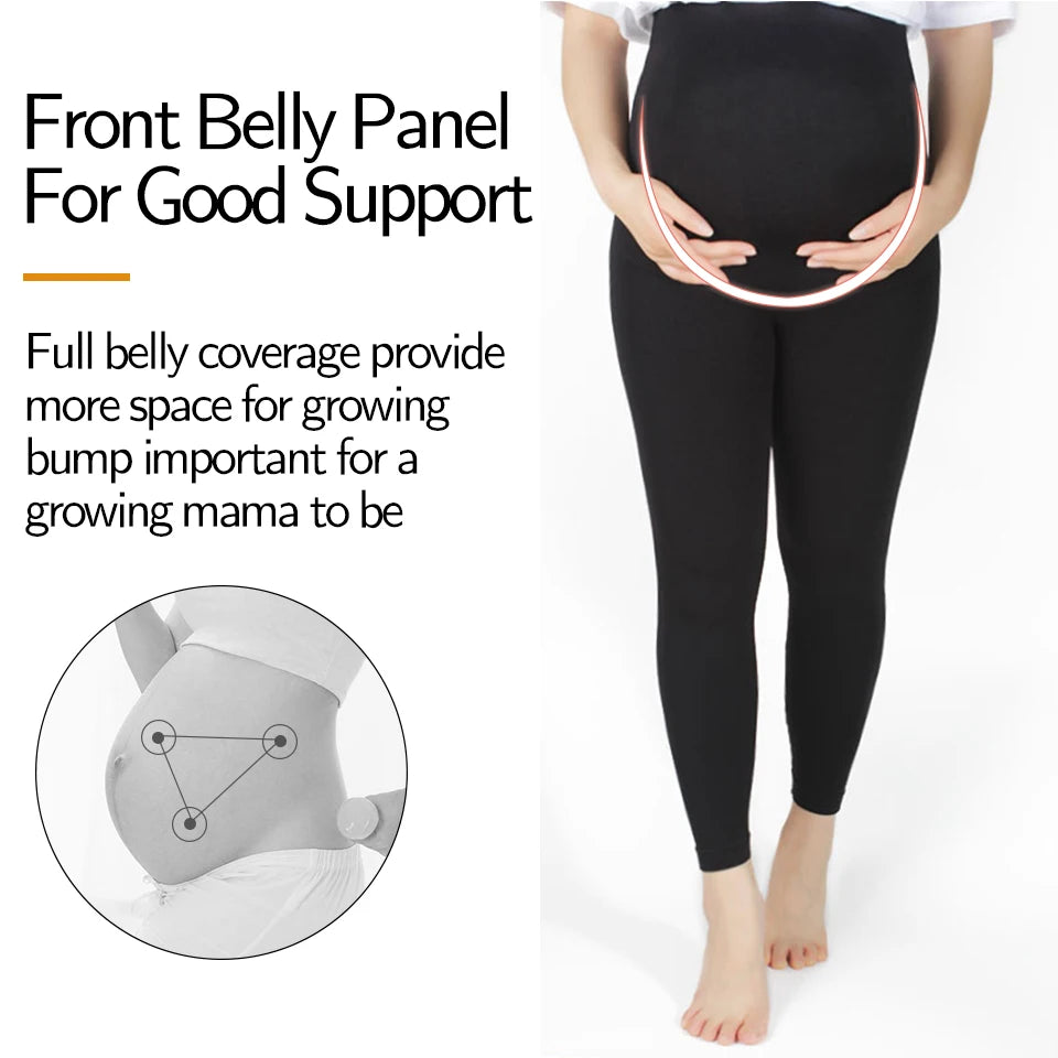 Legging maternité taille haute soutien ventre gainant grossesse