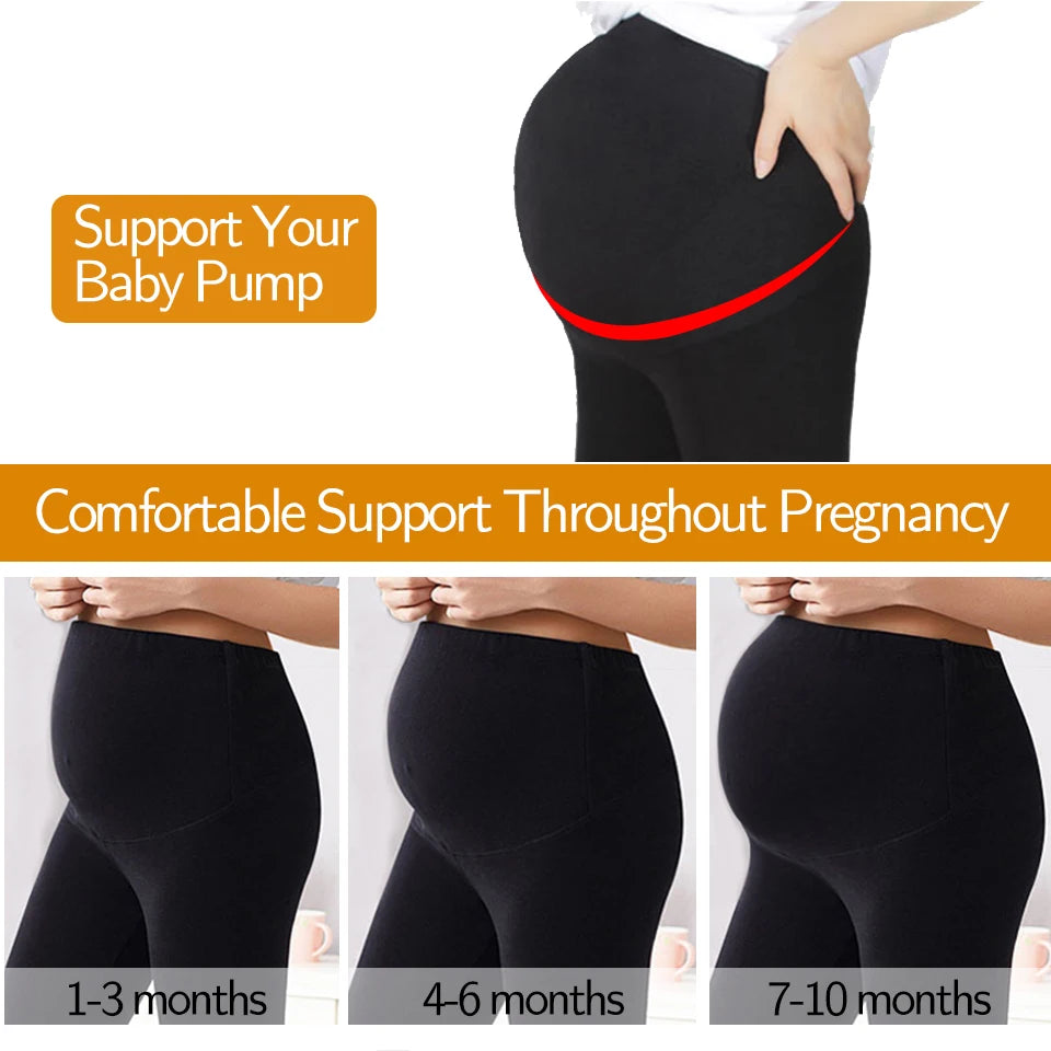 Legging maternité taille haute soutien ventre gainant grossesse