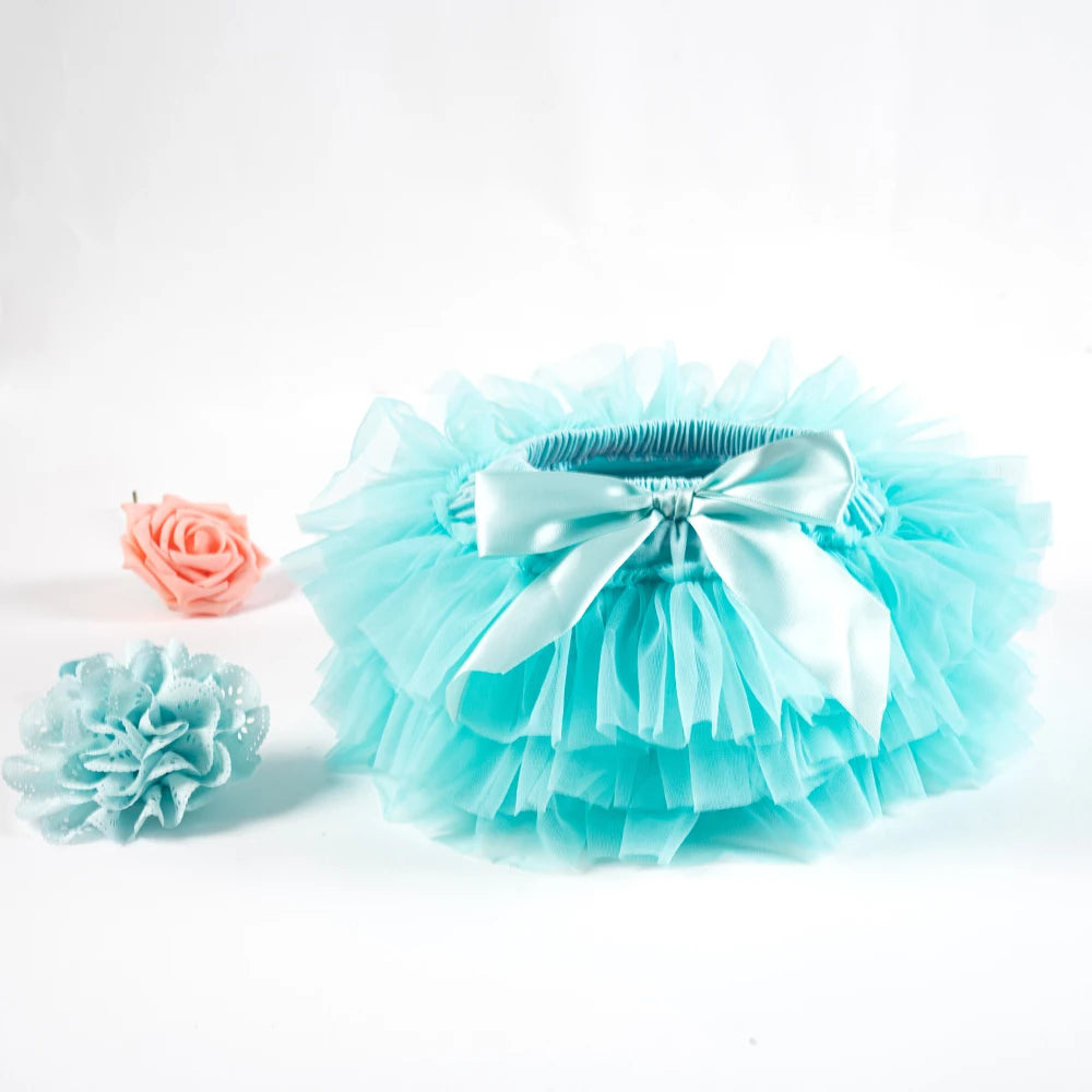 Ensemble tutu tulle bébé fille avec bandeau - culotte Rainbow 2 pièces