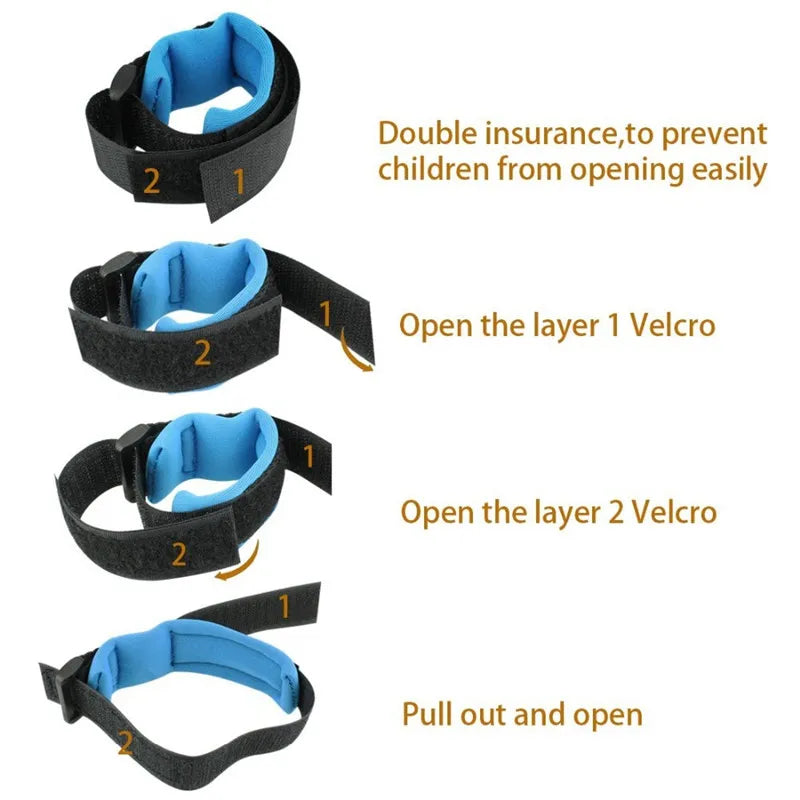 Laisse anti-perte enfant bracelet poignet - harnais sécurité toddler corde traction anti-fugue