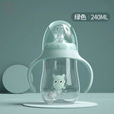 Biberon tasse bébé large calibre bille anti-gravité - double usage lait eau sans BPA