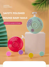 Lime à ongles électrique bébé cartoon - kit manucure pédicure nouveau-né outil soin enfant adulte