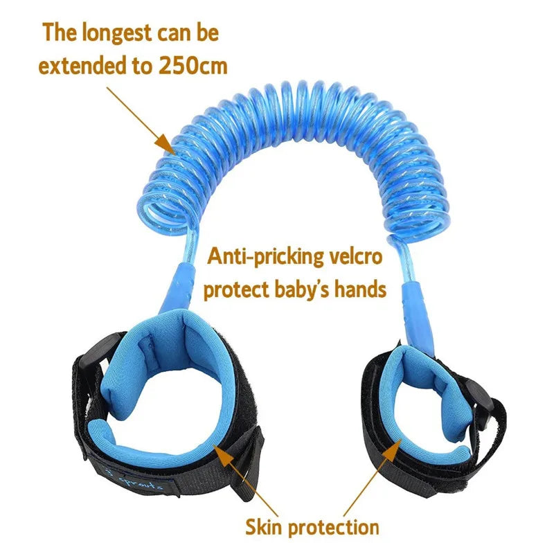 Laisse anti-perte enfant bracelet poignet - harnais sécurité toddler corde traction anti-fugue