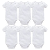 Pack 3 ou 5 bodies manches courtes Mybooni — Coton blanc 0-24 mois