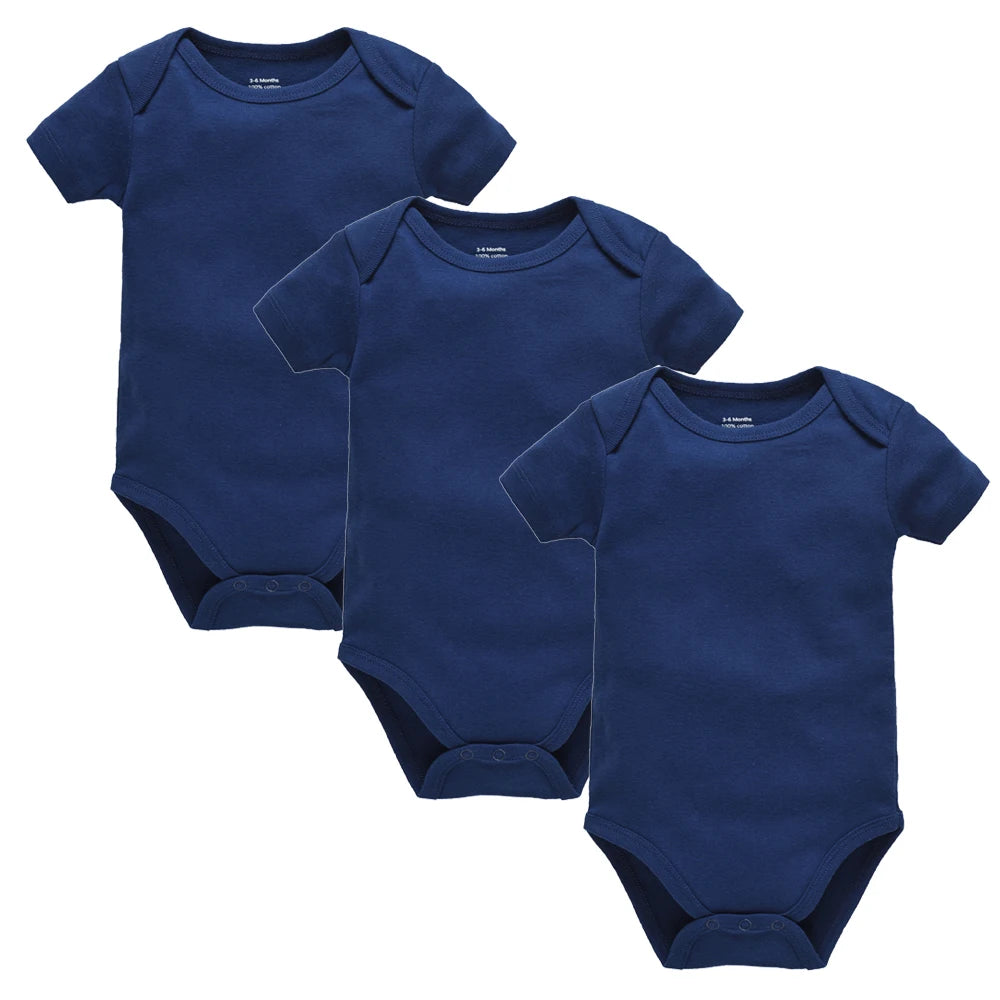 Pack 3 ou 5 bodies manches courtes Mybooni — Coton blanc 0-24 mois