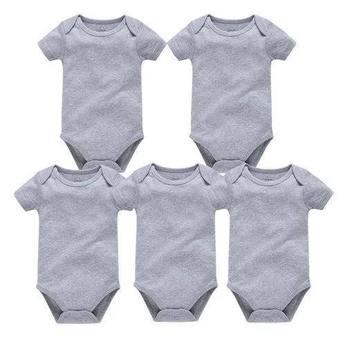 Pack 3 ou 5 bodies manches courtes Mybooni — Coton blanc 0-24 mois