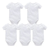 Pack 3 ou 5 bodies manches courtes Mybooni — Coton blanc 0-24 mois