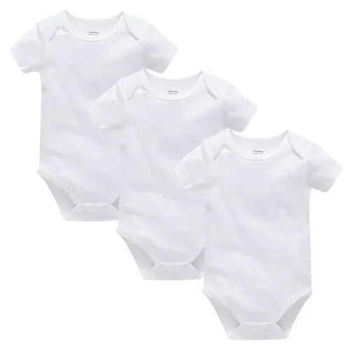 Pack 3 ou 5 bodies manches courtes Mybooni — Coton blanc 0-24 mois