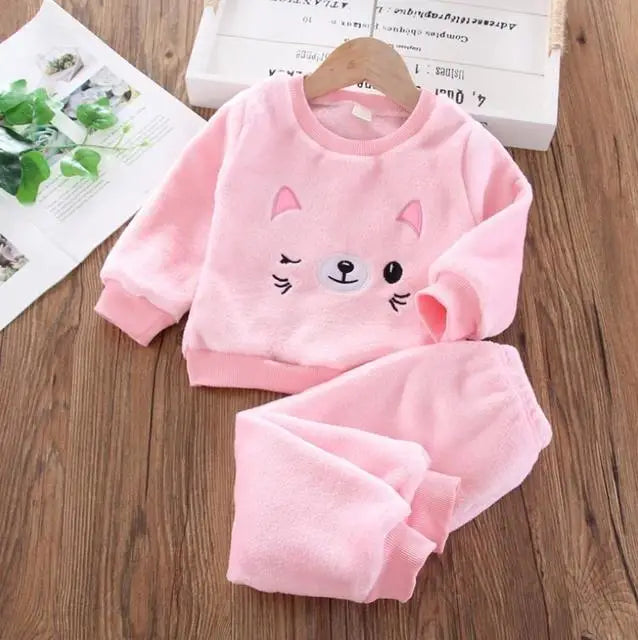 Ensemble sweat à capuche + pantalon bébé garçon/fille - tenue chaude automne-hiver nouveau-né