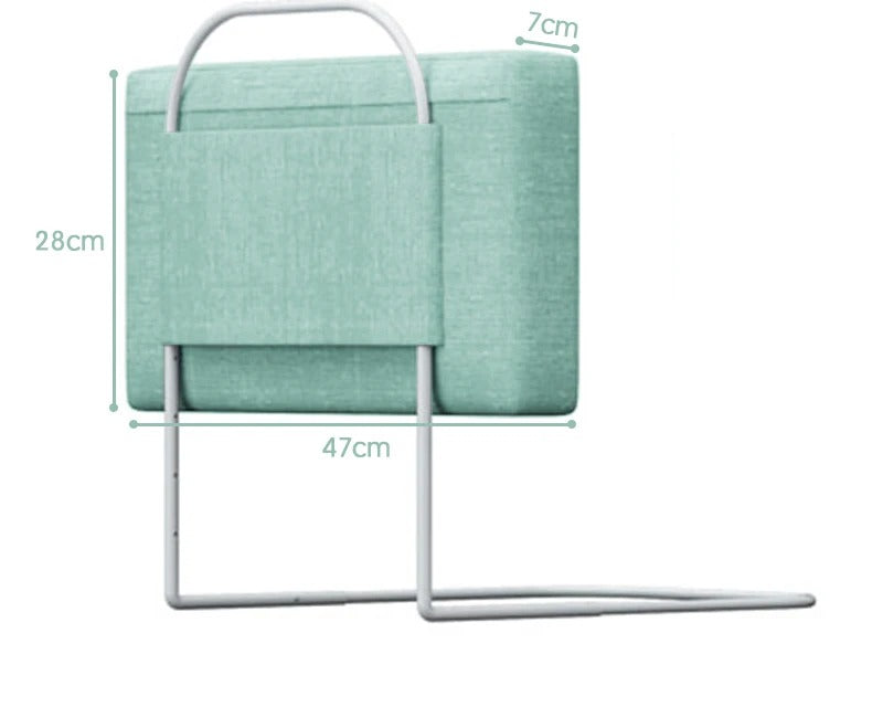 Barrière de lit bébé 47 cm coloris vert avec dimensions | Mybooni