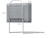 Barrière de lit bébé 47 cm coloris gris avec dimensions | Mybooni