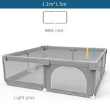 Parc bébé IMBABY gris clair - enclos bébé aire de jeux barrière sécurité enfant ball box