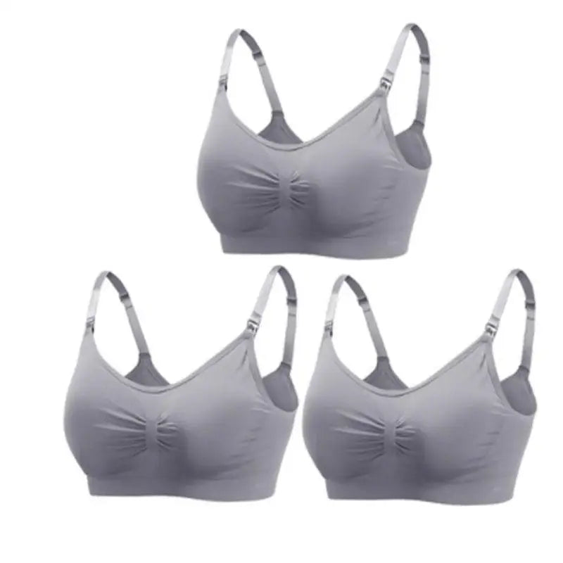 Lot 3 soutiens-gorge d'allaitement coton respirant grande taille push-up