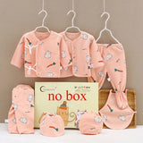 Coffret bébé 7 pièces Mybooni — Body cartoon manches longues, pantalon et bonnet