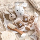 Coffret bain bébé 7 pièces Bouni — Couverture double face et accessoires naissance