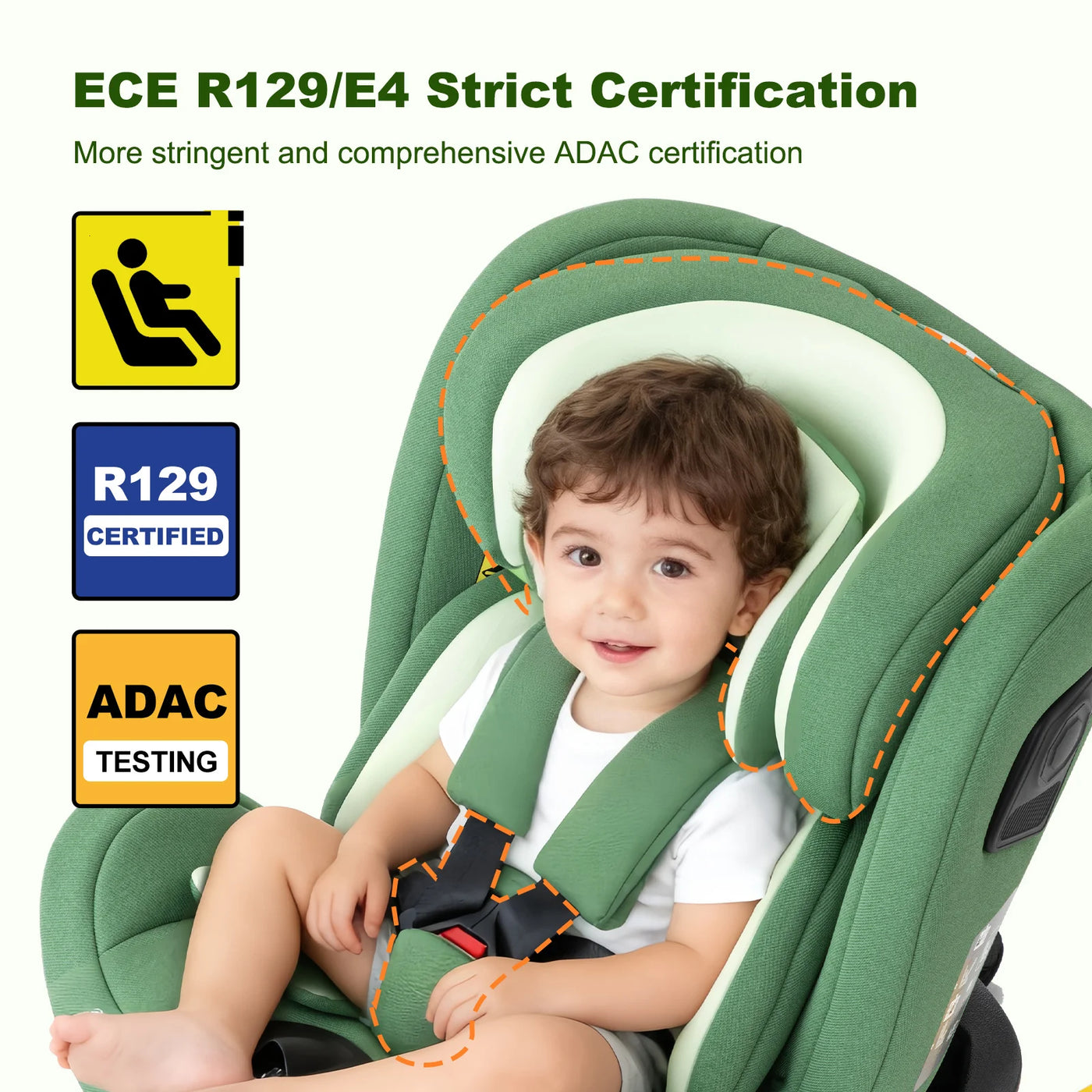 Siège auto enfant ISOFIX réglable 0-12 ans - testé ADAC