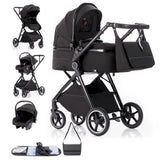Poussette 3-en-1 pliable Mybooni — Norme EU nouveau-né