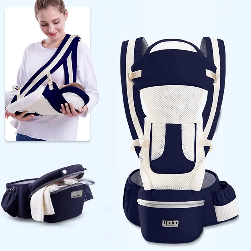 Porte-bébé ergonomique hanche Mybooni — Kangourou avant et arrière nouveau-né