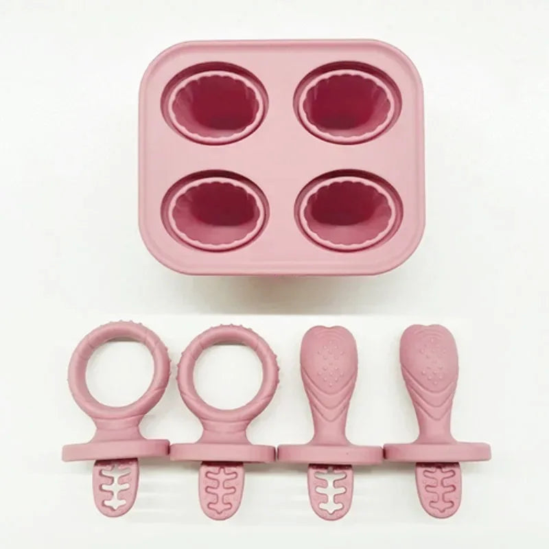 5 anneaux dentition bébé silicone BPA free - porte-aliments fruits légumes forme lapin anti-chute