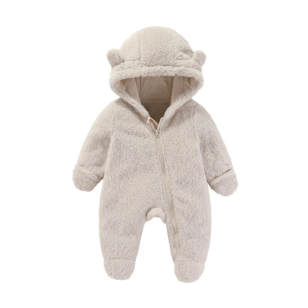 Grenouillère bébé flanelle douce chaude - combinaison imprimée cartoon automne-hiver 0-19 mois