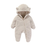 Grenouillère bébé flanelle douce chaude - combinaison imprimée cartoon automne-hiver 0-19 mois