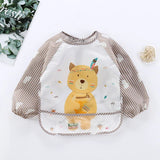Bavoir tablier imperméable bébé manches longues - smock alimentation enfant plastron bavette vêtement