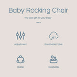 Balancelle bébé électrique automatique - chaise oscillante 5 points avec télécommande