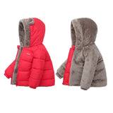 Manteau à capuche polaire Mybooni — Doublé cachemire enfant hiver
