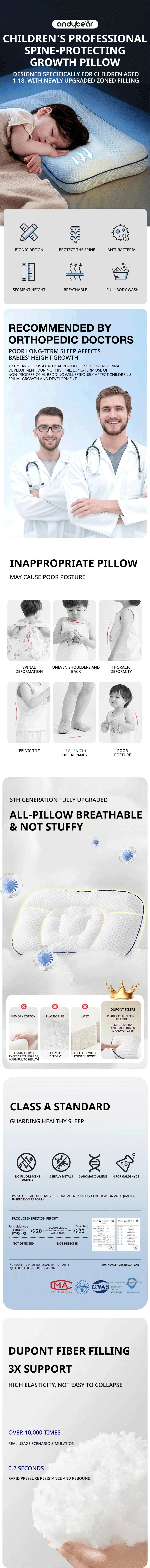 Oreiller ergonomique nouveau-né AIBEDILA anti-plagiocéphalie