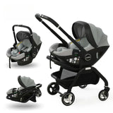 Poussette rose 4-en-1 avec nacelle siège auto de luxe pliable livraison EU