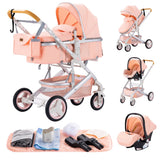 Poussette 3-en-1 multifonction Mybooni — Nacelle pliable légère