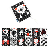 Livre tissu activités Montessori Mybooni — Noir et blanc bébé 0-12M
